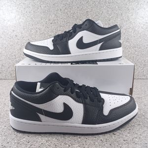 Women's Nike Air Jordan 1 Low 'Homage Split' Black White Sneakers Size 12